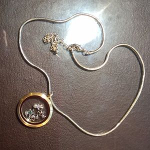 Origami Owl locker chain with 4 little figurines